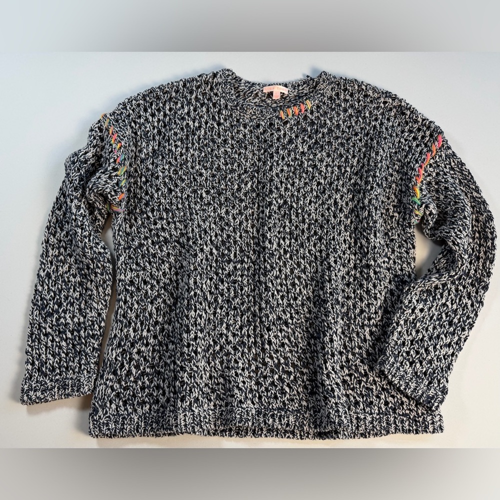 Lisa Todd Open Knit Twister Sweater Large